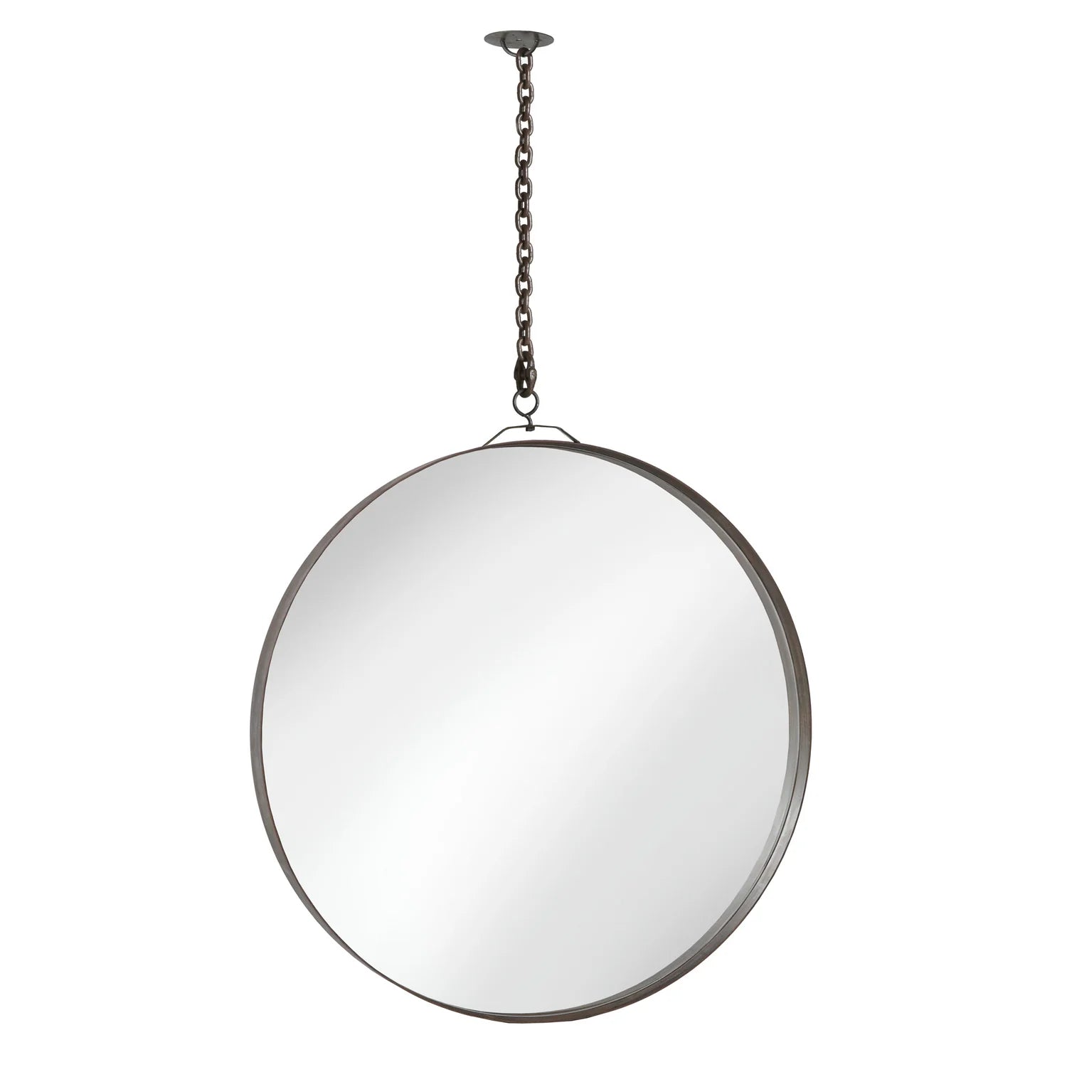 METAL DOUBLE SIDED MIRROR W/CHAIN 50mm BM166