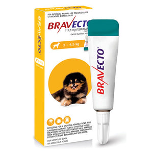 BRAVECTO DOGS SPOT ON (2-4.5kg) YELLOW