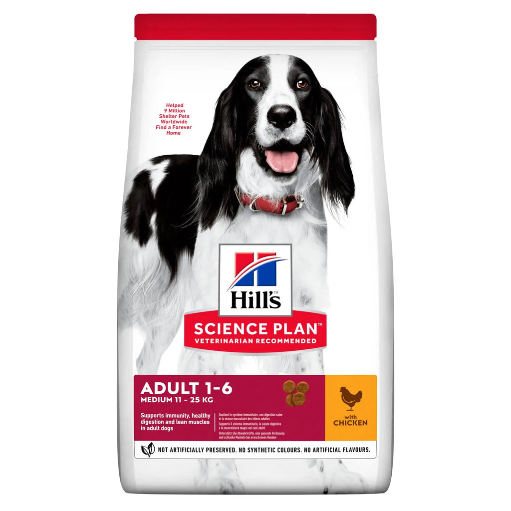 Hill's Science Plan Adult Medium Dry Dog Food Chicken Flavour Petotreats