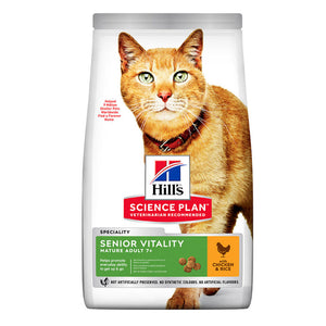 Hills Science Plan Feline Senior Vitality (7+) – Chicken & Rice