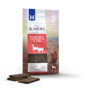 MONTEGO KAROO DOG TREATS VENISON/LAMB 120G